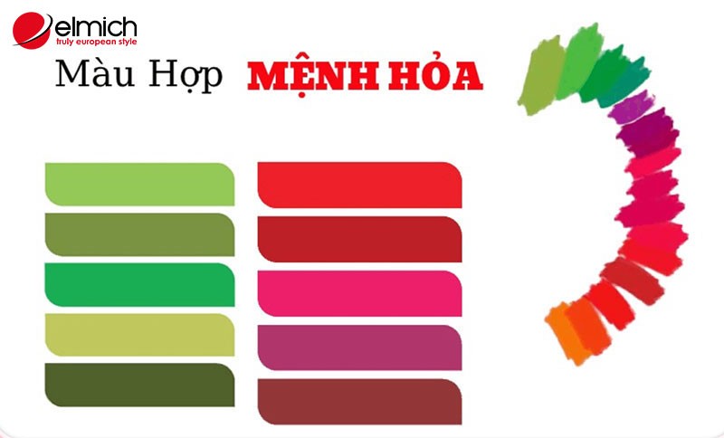 Màu sắc hợp mệnh Hỏa của tuổi Giáp Tuất