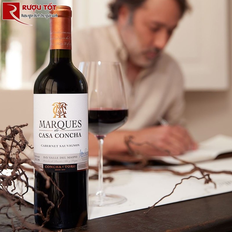 Chai rượu vang đỏ Chile Marques de Casa Concha Cabernet Sauvignon cao cấp