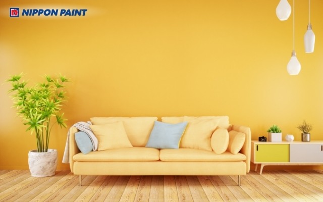 Thiết kế nổi bật với màu vàng, tạo chiều sâu thị giác và cảm giác ổn định lâu dài