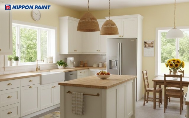 Phối sắc tinh tế mang lại cảm giác đủ đầy và thoải mái khi nấu ăn