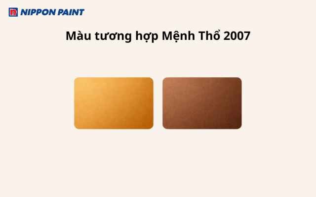 Màu vàng sậm và nâu đất, hai gam màu tương hợp mang ý nghĩa sung túc và ổn định cho Đinh Hợi 2007