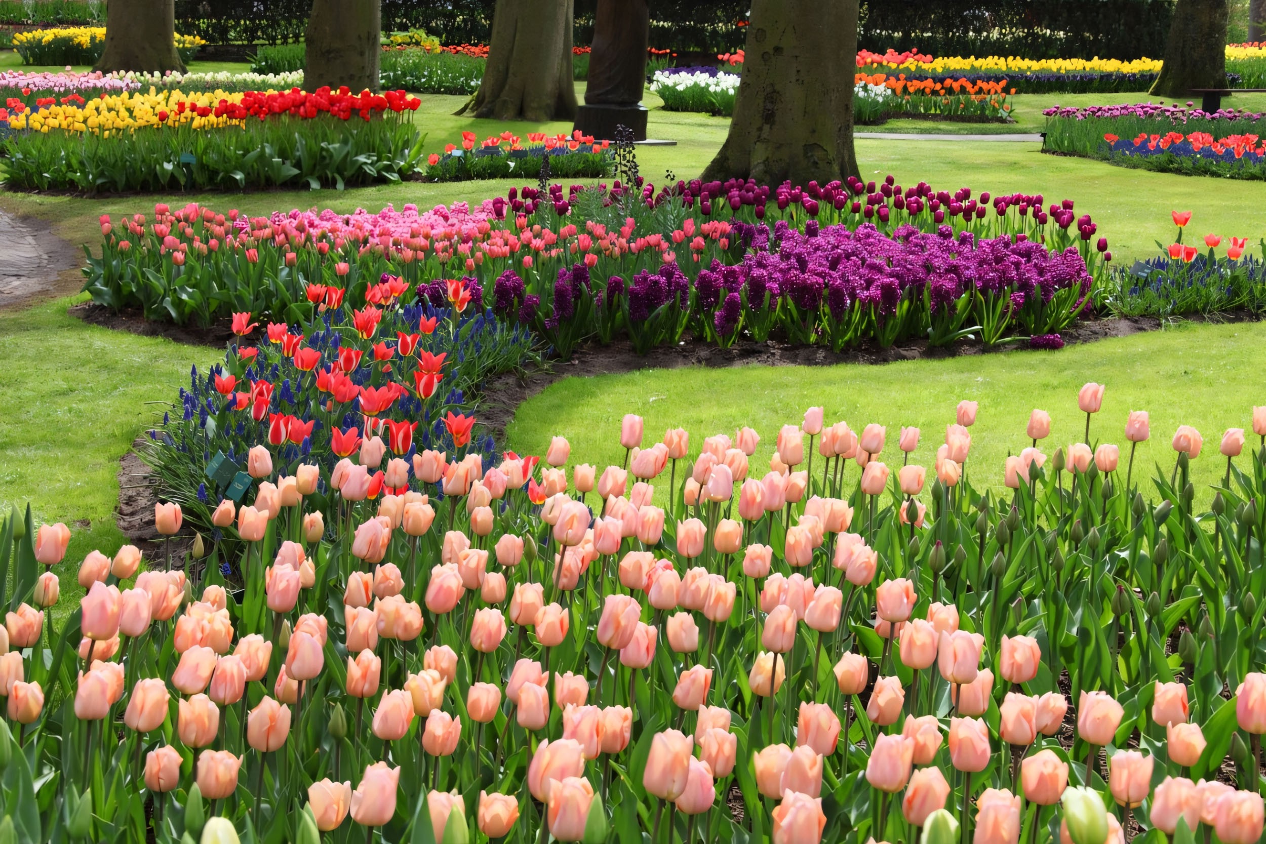 Cận cảnh bông tulip 4K với những giọt sương