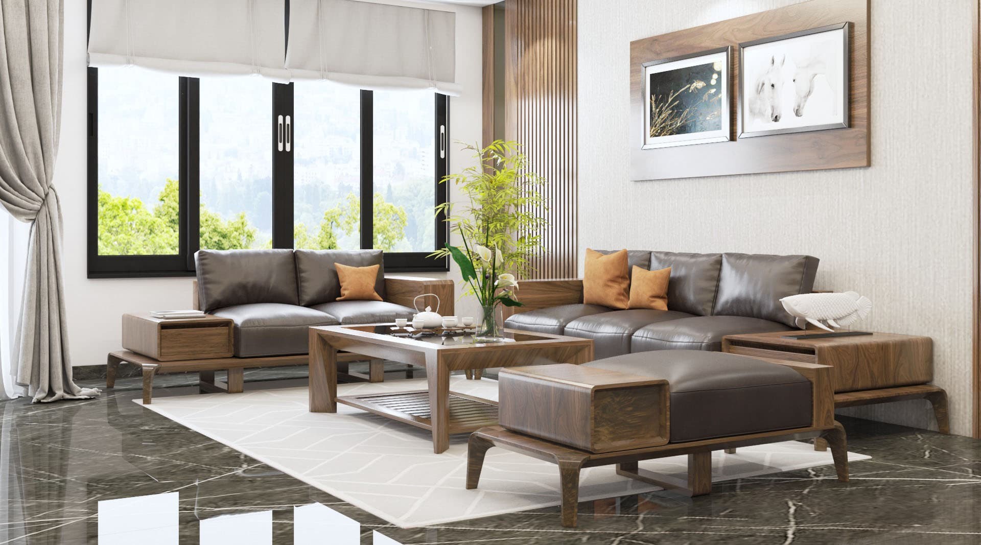 Hóa giải nhà không hợp hướng tuổi Ngọ bằng cây xanh và thiết kế cửa sổ lớn