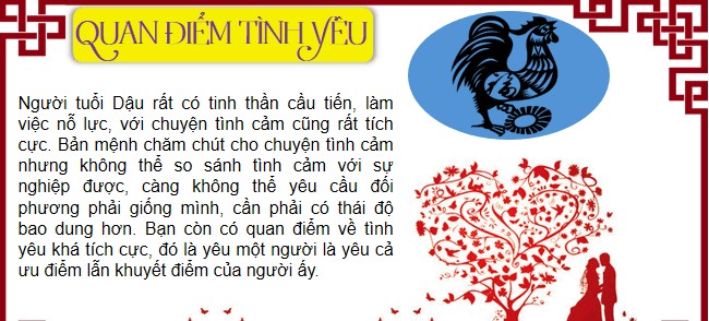 Tình duyên của người tuổi Dậu thường khá kín đáo và sâu sắc