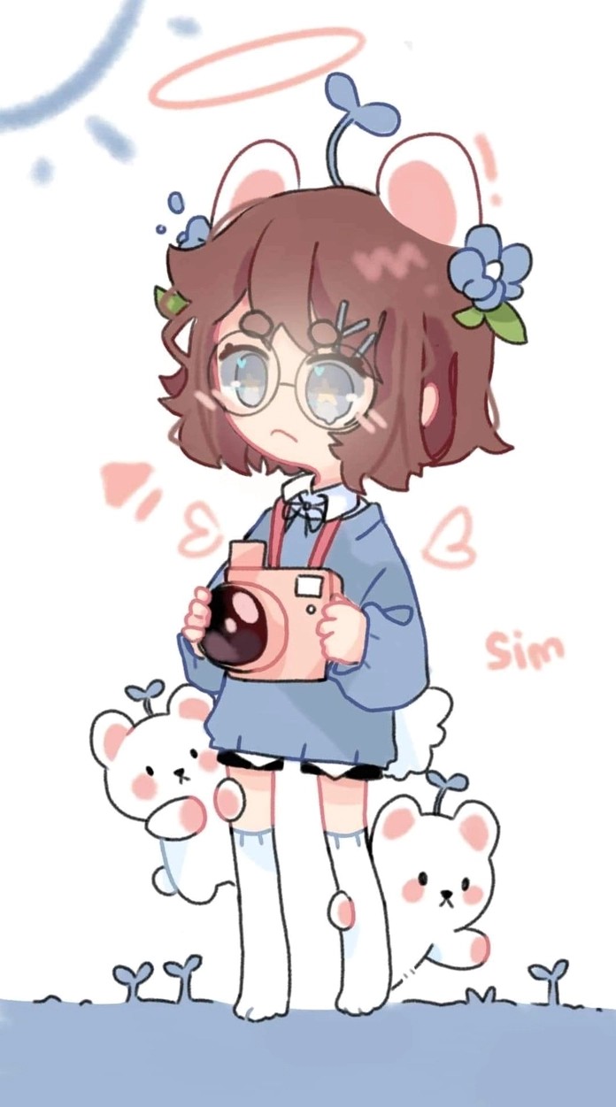 Ảnh nền Simmy anime chibi cute đáng yêu
