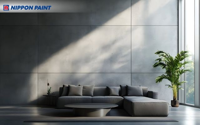 Không gian nhà xám đậm tinh tế, sang trọng