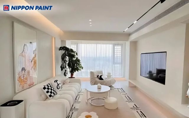 Không gian trắng tinh khôi nhẹ nhàng, thanh thoát
