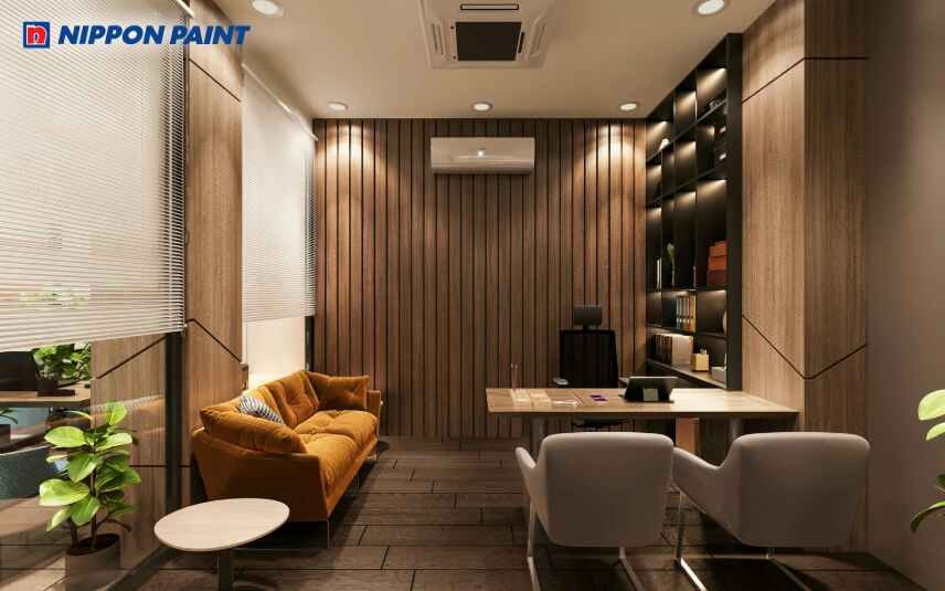 Nền sơn nâu đất tối màu giúp mang lại sự tập trung tuyệt đối